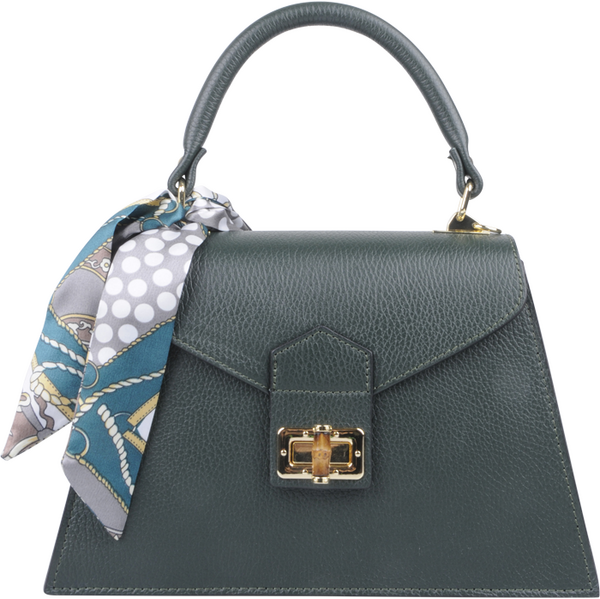 Zelená kožená talianska crossbody kabelka Flavia Verde NovaKabelka.sk 61102430