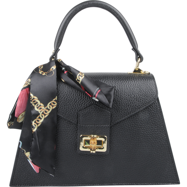 Čierna kožená talianska crossbody kabelka Flavia Nera NovaKabelka.sk 61102431