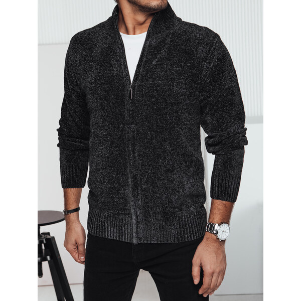 DStreet Pánsky rozopínací sveter tmavosivý 64663964