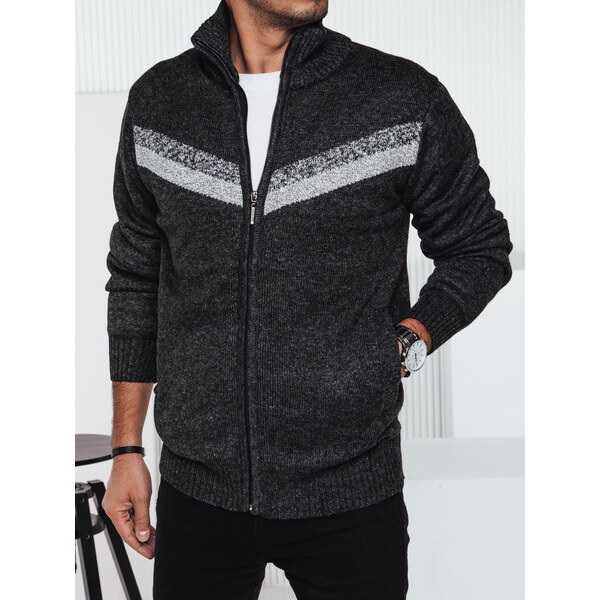 Sweter męski rozpinany ciemnoszary Dstreet 64656956