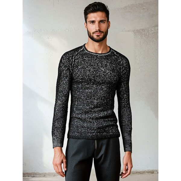 Čierny pánsky sveter DStreet 65388585