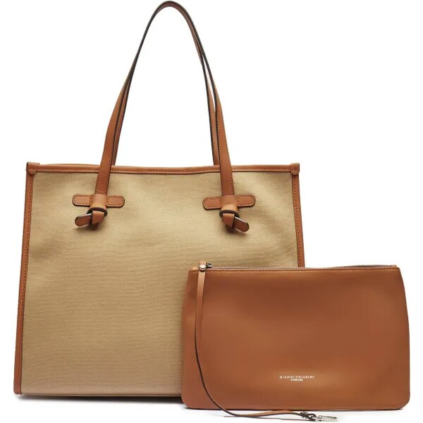 GIANNI CHIARINI Shopper kabelka + príručná taštička | s prímesou kože 61110775