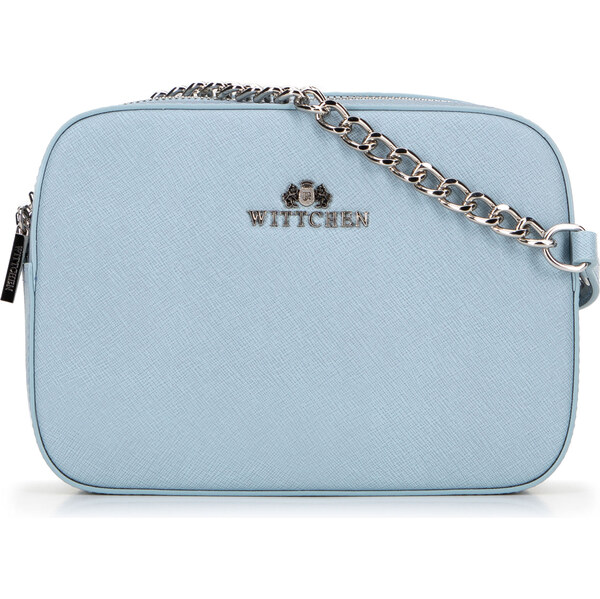 Wittchen Dámska boxová listová kabelka zo saffiano kože na retiazke 66066339