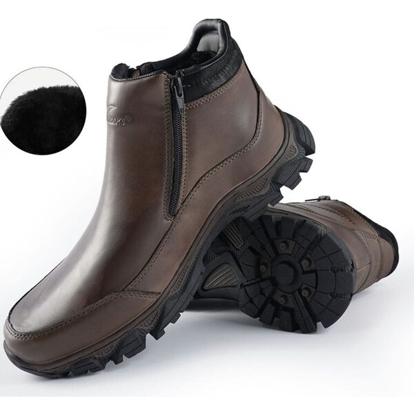 JUST MAZZONI Pánske hnedé zateplené čižmy MARK 61114854