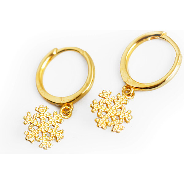 Olivie Náušnice SNEHOVÁ VLOČKA GOLD 9261 64343584