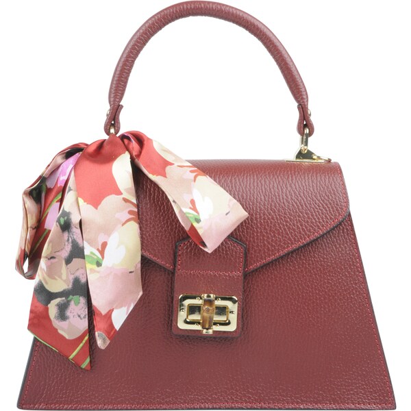 Červená kožená talianska crossbody kabelka Flavia Rossa Scura 61117655