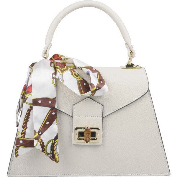 Biela kožená talianska crossbody kabelka Flavia Bianca NovaKabelka.sk 61117656