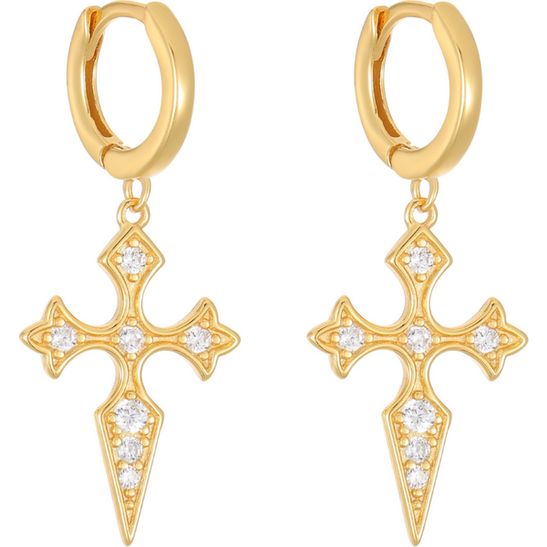 Olivie Kroužkové náušnice KŘÍŽEK GOLD 9273 64818270