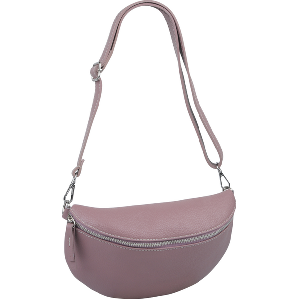 Ružová kožená talianska crossbody kabelka Reni Grande Rosa Scura 61127920