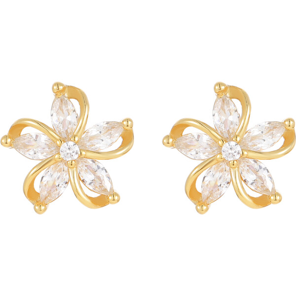 Olivie Stříbrné náušnice KVÍTEK GOLD 9276 64818272