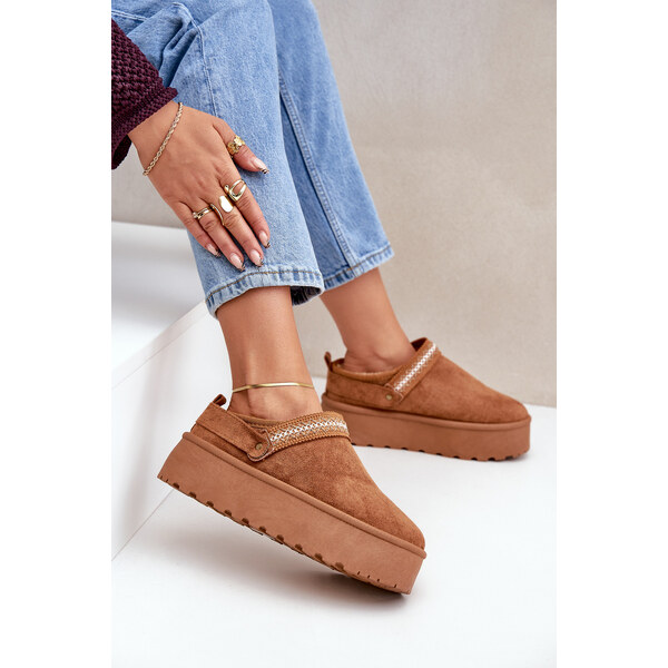 Boto FG2 Snehule S Dekoratívnym Vyšívaním Camel Selithria 65782868