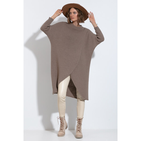 Glara Zavinovací sveter s vlnou 61156357