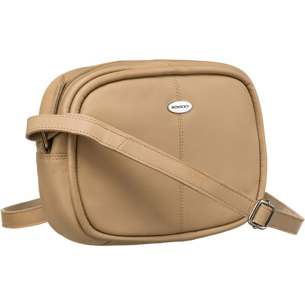 Malá, kožená dámska messenger taška - Rovicky 66065742