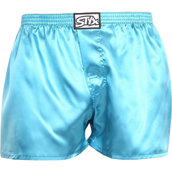 3PACK pánske trenky Styx klasická guma saténové viacfarebné (3C06357) 61208841