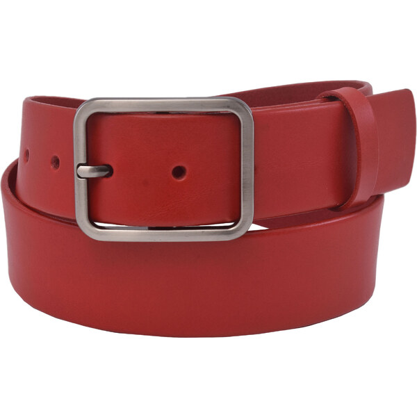 Mercucio Kožený dámsky opasok 724-40-33 červený hladký pracka Antónia 64507565