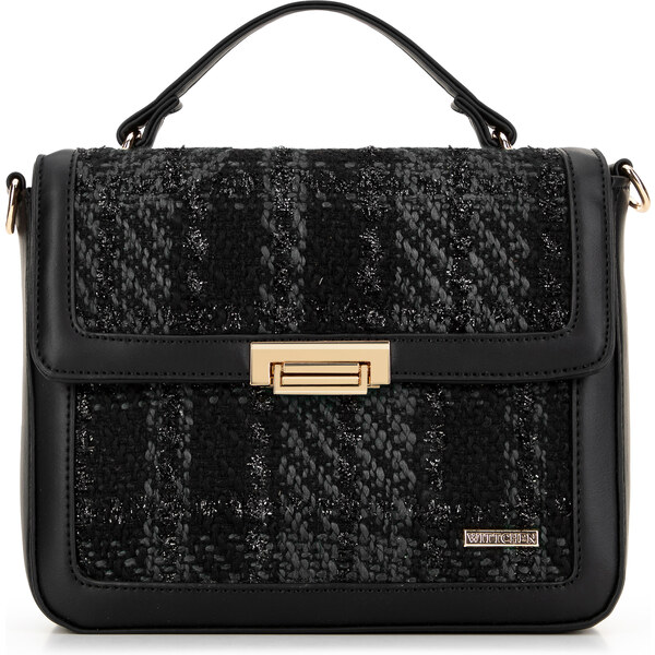 Wittchen Damska torebka crossbody z tkaniny bouclé czarna 99-4Y-409-1 66066171
