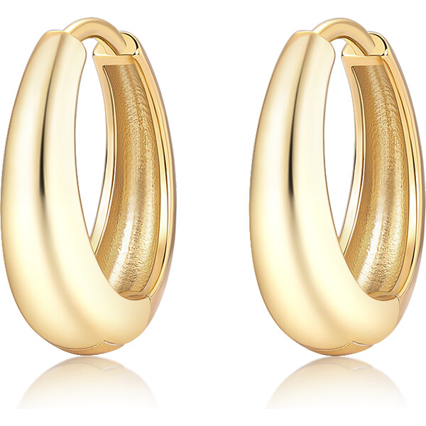 Olivie Stříbrné náušnice 16mm KRUHY GOLD 9286 64818274