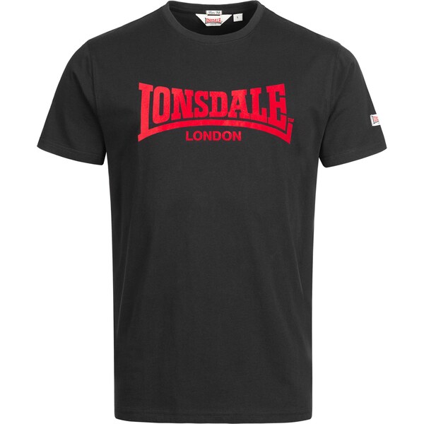 LONSDALE Tričko LL008 One Tone červená / čierna 64412420