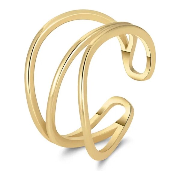 MAJYA Strieborný nastaviteľný prsteň HANEEN pozlátený 11393 65000810