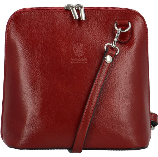 Delami Vera Pelle Dámska kožená crossbody kabelka červená - Delami 61263529