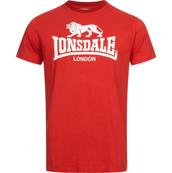LONSDALE Tričko St. Erney červená / biela 61625494