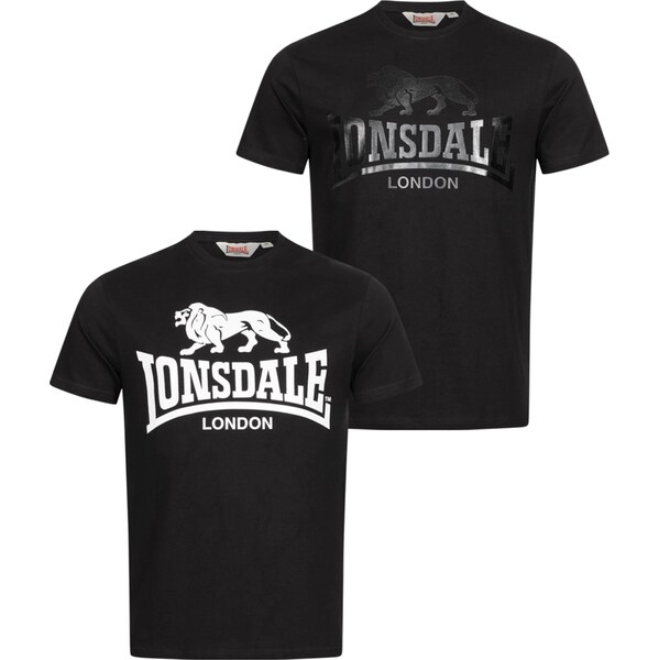 LONSDALE Tričko Kelso tmavomodrá / čierna / biela 64426800