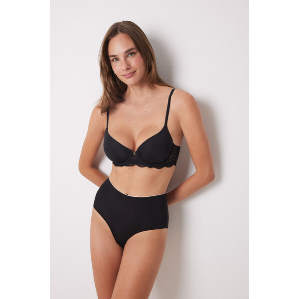 womensecret Čierne tvarujúce nohavičky s vysokým pásom 61251972