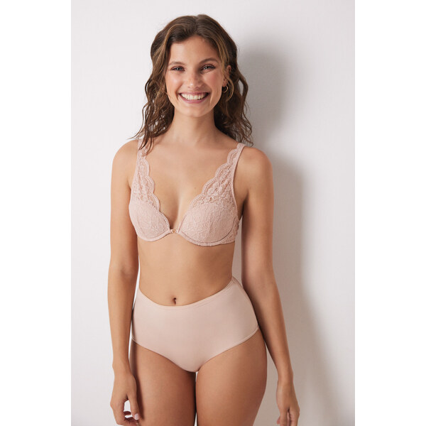 womensecret Ružové tvarujúce nohavičky s vysokým pásom 61251973