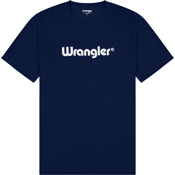 WRANGLER Tričko LOGO TEE námornícka modrá / biela 61257984