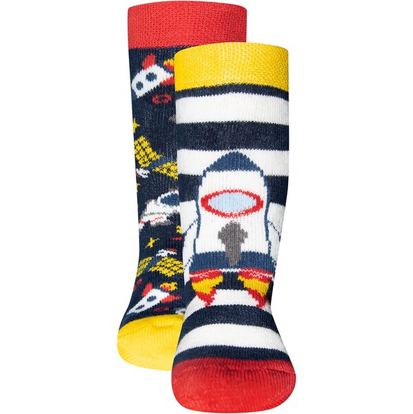 EWERS Ponožky Astronaut tmavomodrá / citrónová žltá / sivá / tmavosivá 61272432