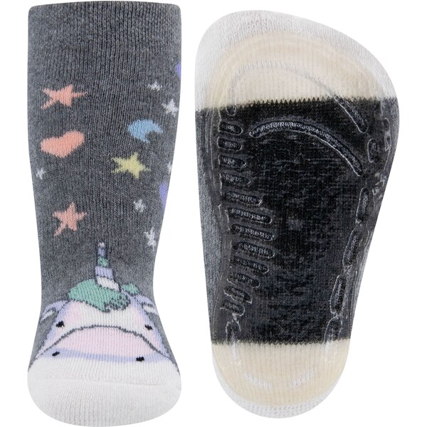 EWERS Ponožky Einhorn antracitová / svetlosivá / pastelovo fialová / 61947084