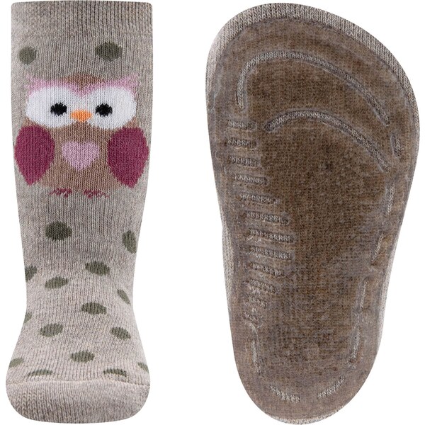 EWERS Ponožky Eule tmavobéžová / hrdzavohnedá / čierna / šedobiela 61947099