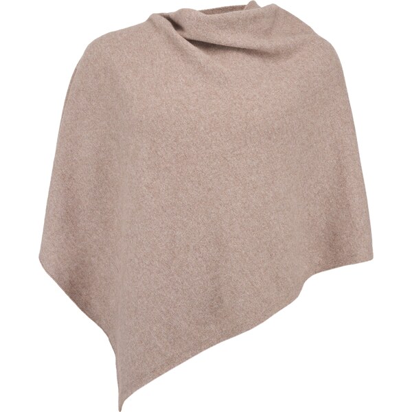 Vlnka Vlnené pončo Merino s kašmírom Lazio hnedá veľkosti oblečenia 65822773
