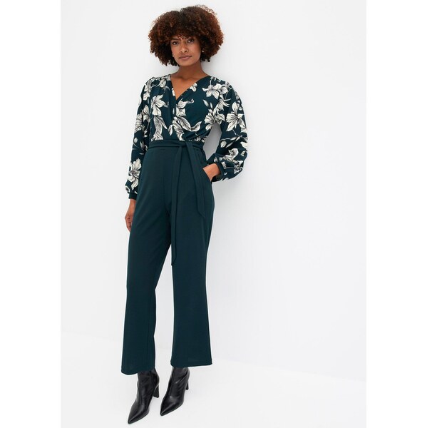 bonprix Džersejový overal v zavinovacom vzhľade, farba zelená 61305768