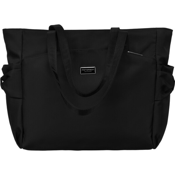Peterson Čierna dámska priestranná shopper kabelka PTN CTY-15 61532342