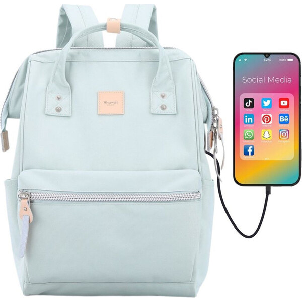 BASIC Himawari Mätový dámsky batoh s vreckom na notebook a USB portom 65151246