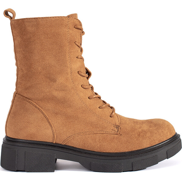 BASIC Svetlohnedé členkové topánky workery zateplené YK07P-C 61532317