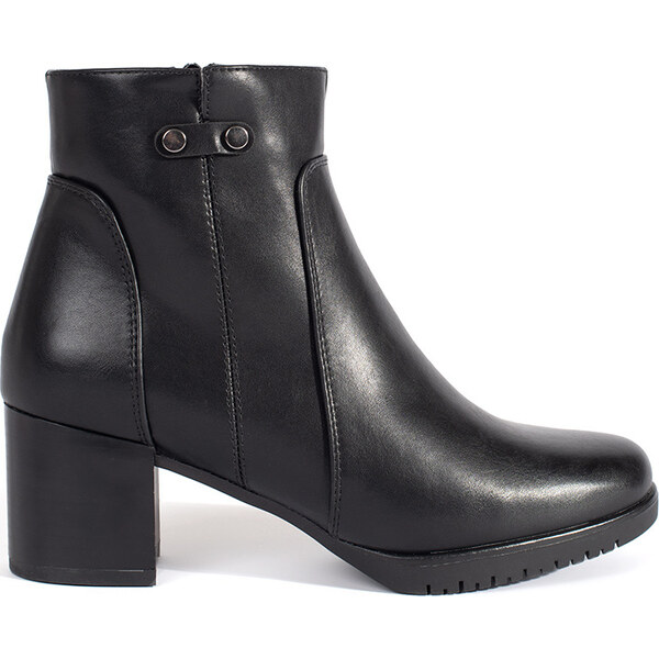 BASIC Čierne členkové topánky na podpätku Sergio Leone, podpätok 6 cm 61532283