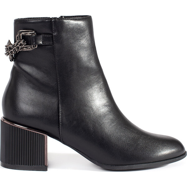 Goodin Čierne členkové dámske topánky na elegantnom podpätku, podpätok 61532285