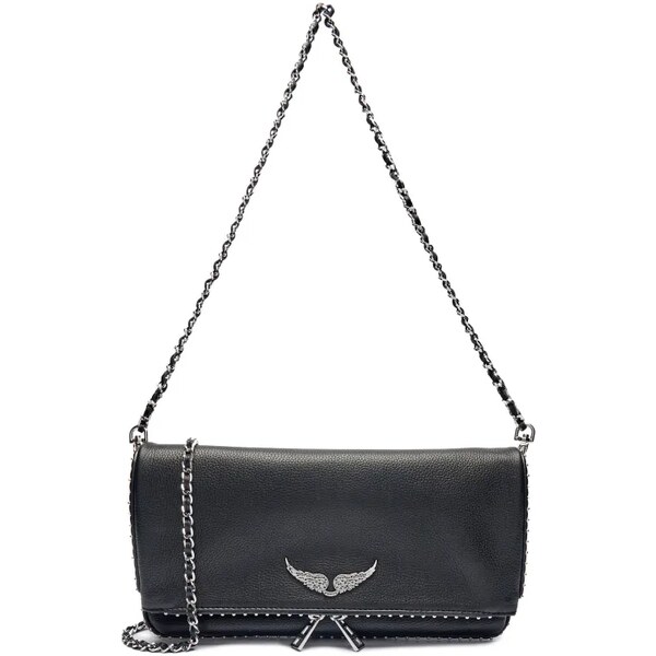 Zadig&Voltaire Kožená kabelka na rameno ROCK GRAINED 61331798