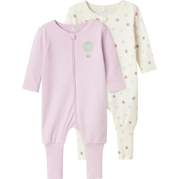 NAME IT Pyžamo krémová / pastelovo zelená / ružová / biela 61984734