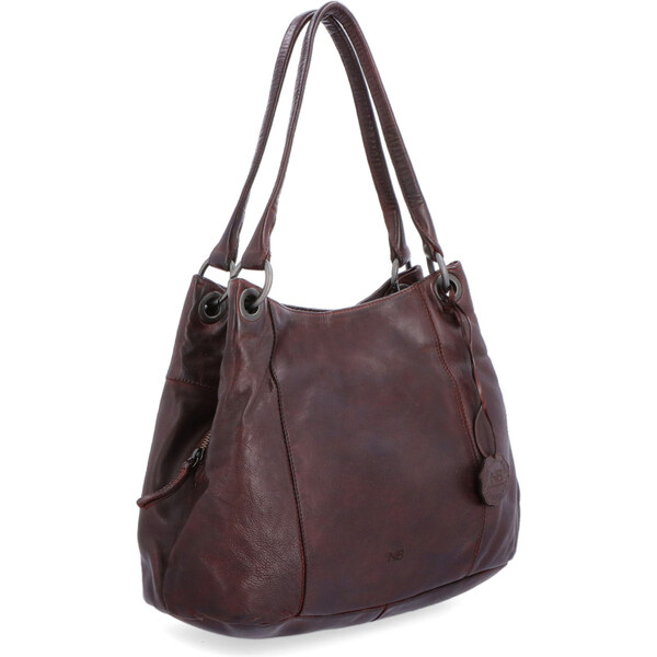 Kožená kabelka cez rameno Noelia Bolger vínová NB 2063 BO 64020019