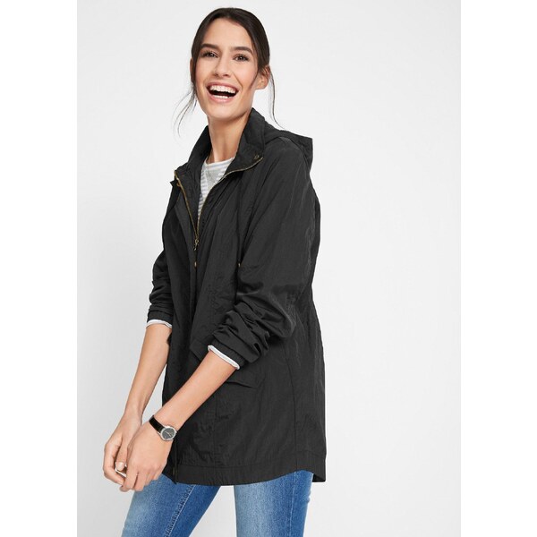 bonprix Ľahká prechodná bunda, farba čierna 44742362