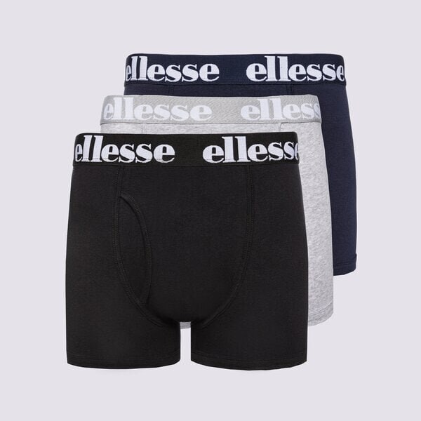 Ellesse Trenky Hali 3Pk Boxers Blk/grey/navy Muži Doplnky Boxerky 42729505