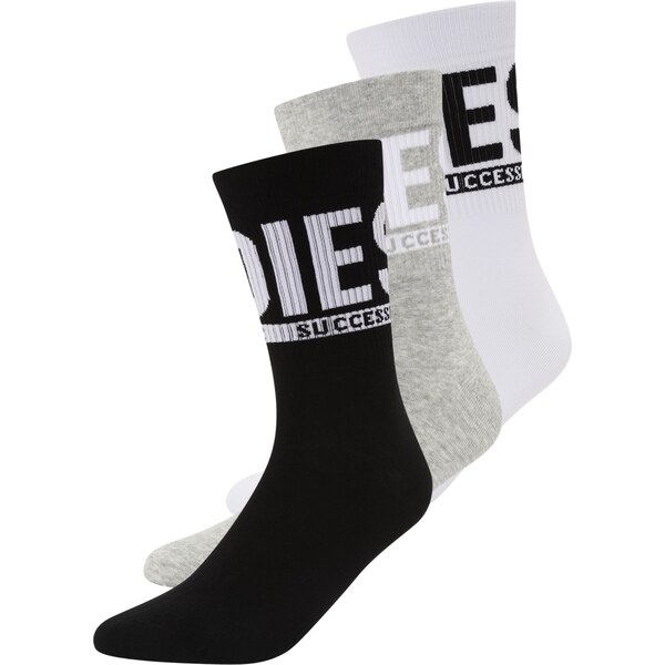 DIESEL Ponožky SKM-RAY sivá melírovaná / čierna / biela 64864733