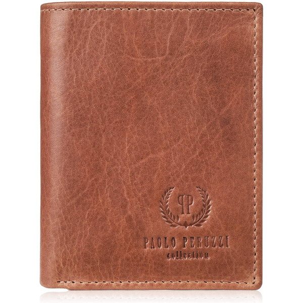 Paolo Peruzzi Malá pánska kožená peňaženka classic AY-09-CG | koňaková 61469430