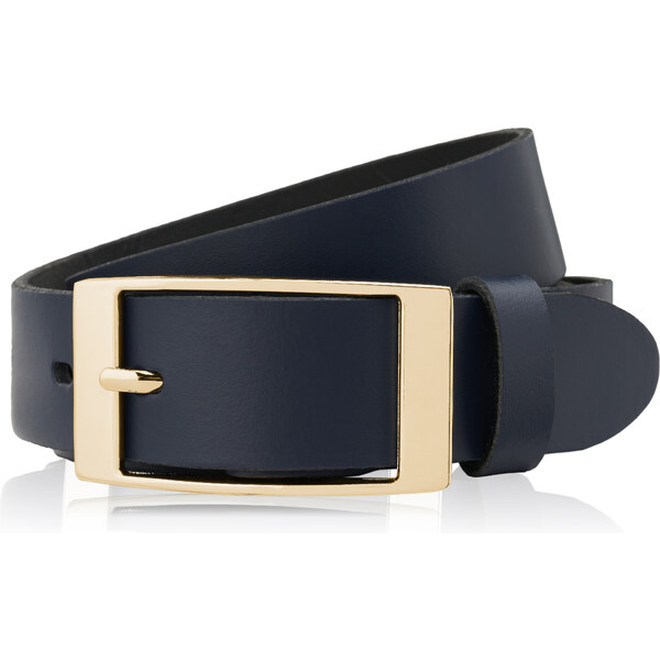 Paolo Peruzzi Dámsky kožený opasok 90 cm | tmavomodrá PG-02-DBZ-90 61469437