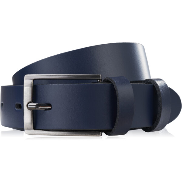 Paolo Peruzzi Pánsky kožený opasok s prackou 130 cm | tmavomodrá PG-03 62898499