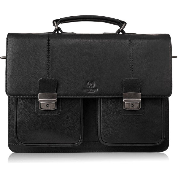 Paolo Peruzzi Pánska kožená cestovná aktovka | čierna AY-03-BL 61469439