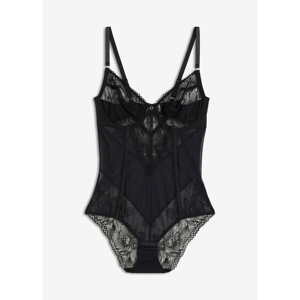 bonprix Body s kosticami, farba čierna 61469672